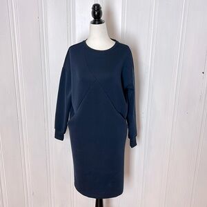 The Essential Sweatshirt Dress in navy blue